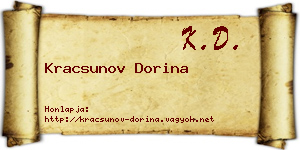 Kracsunov Dorina névjegykártya