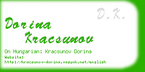 dorina kracsunov business card